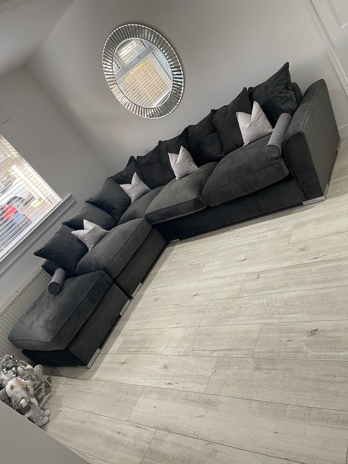 Majestic left hand corner back loose cushions in graphite