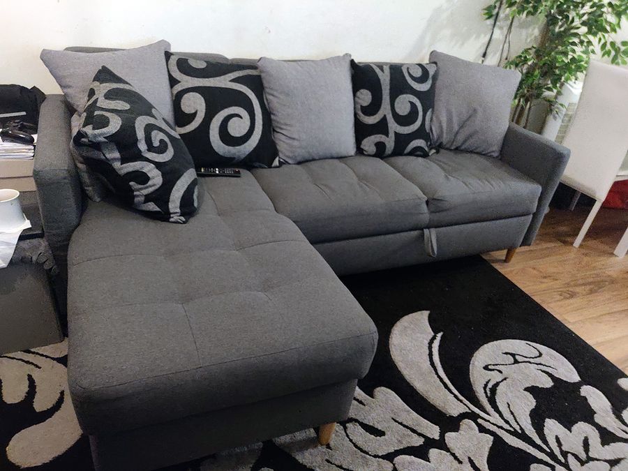 Grey corner sofa with sleeping function Explorer