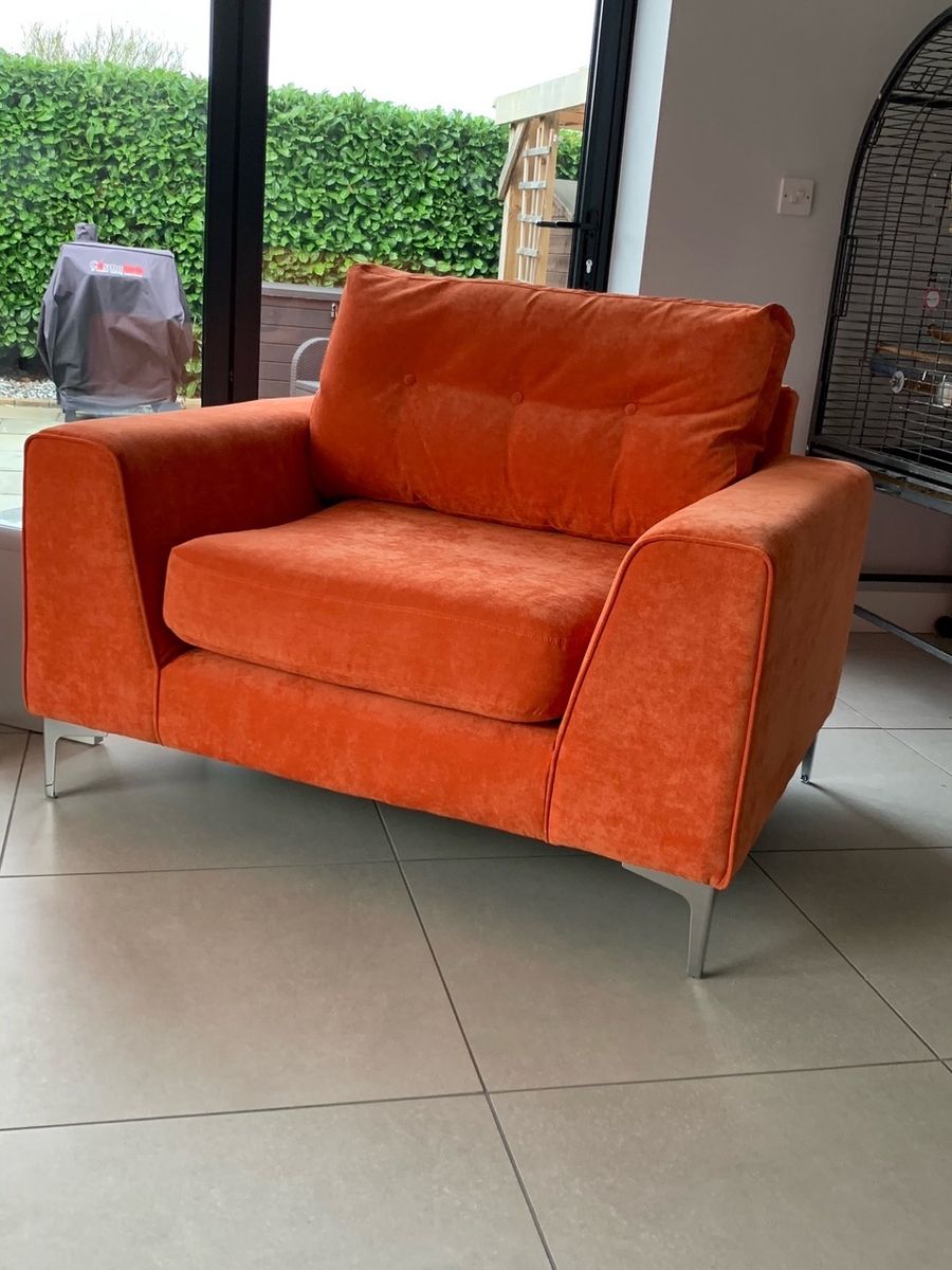 Orange retro Kubic armchair