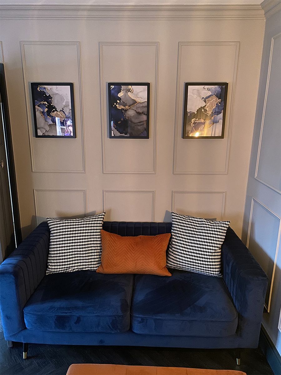 Navy blue Slender sofa from Daniel