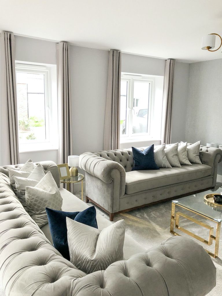 Grey Chesterfield Grand sofa from @Kentriverside