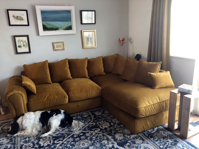 Yellow Baron corner sofa