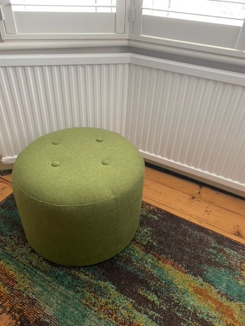 Grüner Flair-Pouffe