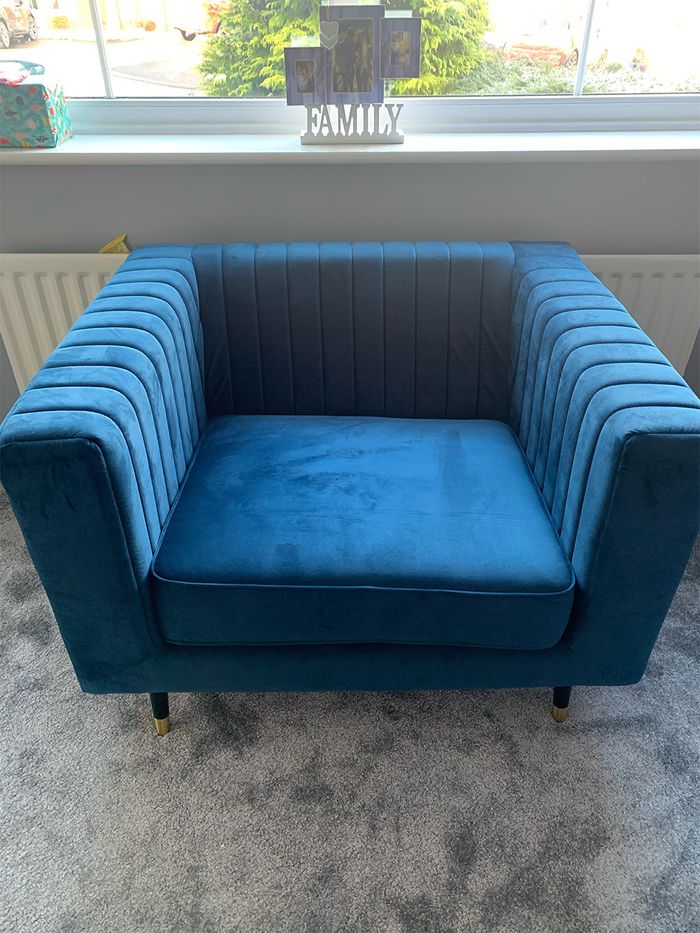 Navy blue Slender armchair