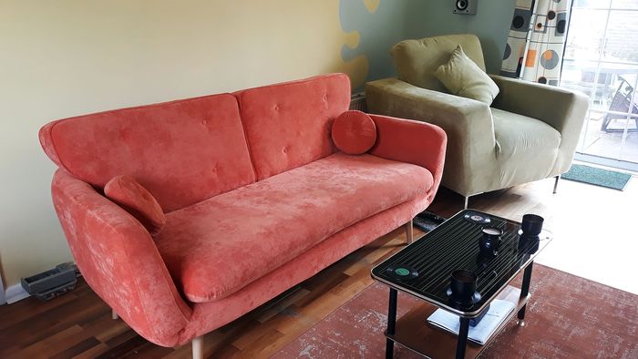 Canapé 3 places Rea et fauteuil Opus par Hannah 1