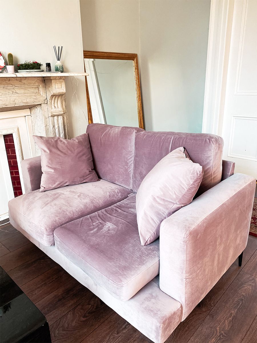 Różowa dwuosobowa sofa Covex