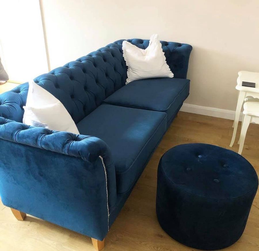 3-seater Karin sofa with the footstool