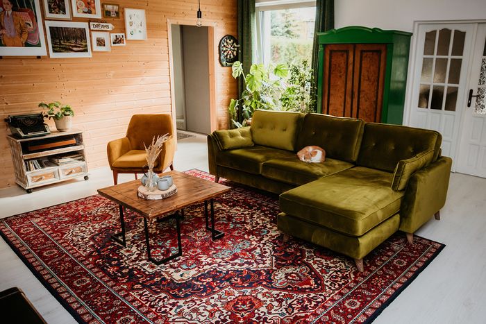 Green corner Magnus and Beca armchair