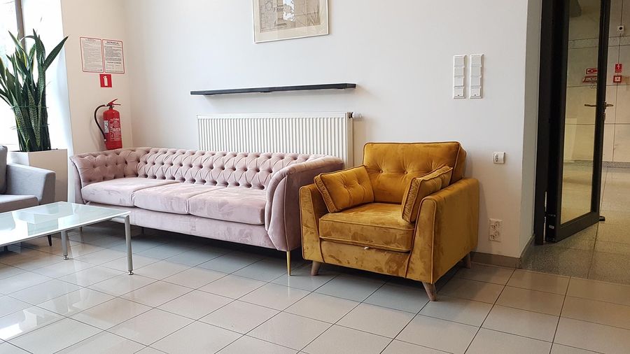 Chesterfield Modern Sofa and Magnus armchair