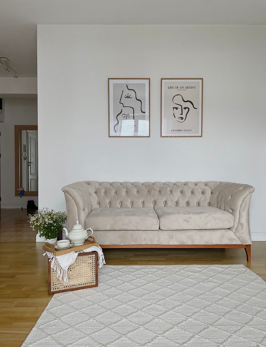 Sofa Chesterfield Modern Wood - @milionrazy