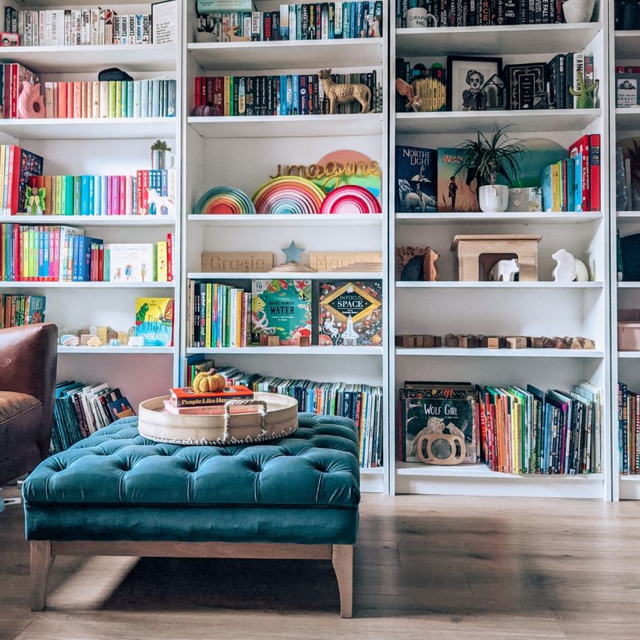 Chesterfield Modern Footstool Wood - @raisingsmallreaders