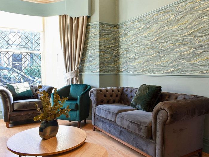 Chesterfield Wood Sofa - Sarah