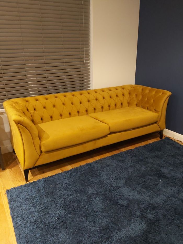 Chesterfield Modern Wood Sofa - Kevin