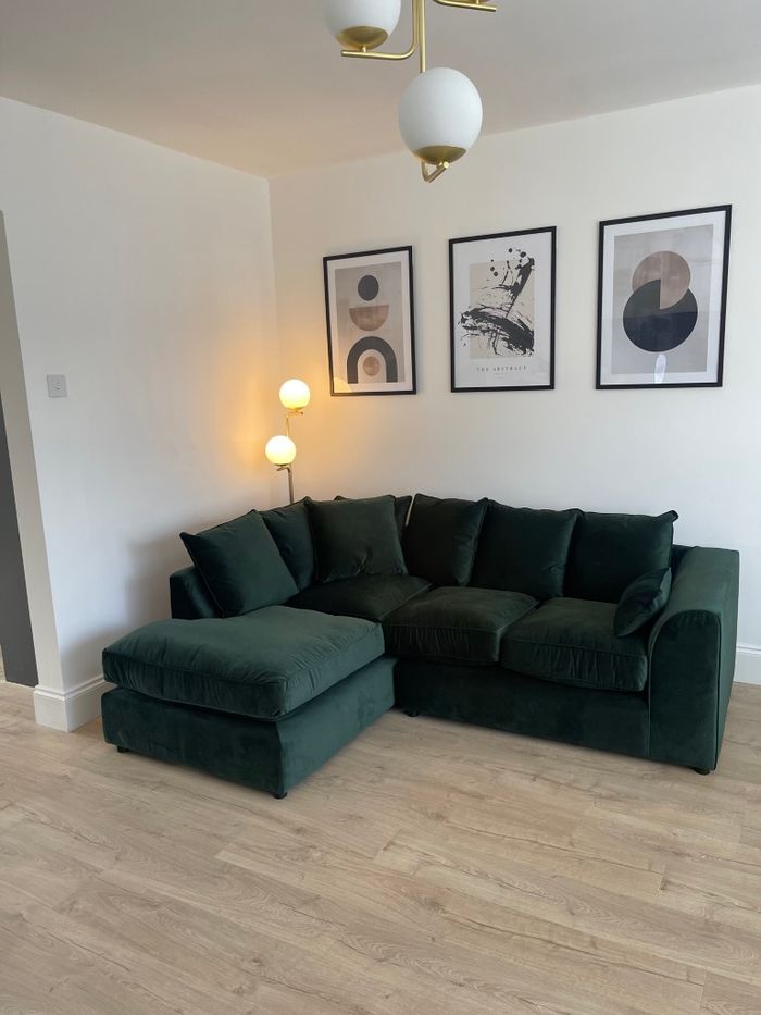 Dillon Velvet Corner Sofa - Phoebe
