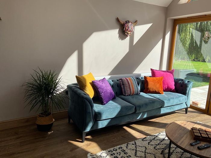 Chesterfield Modern Wood Sofa - Michelle