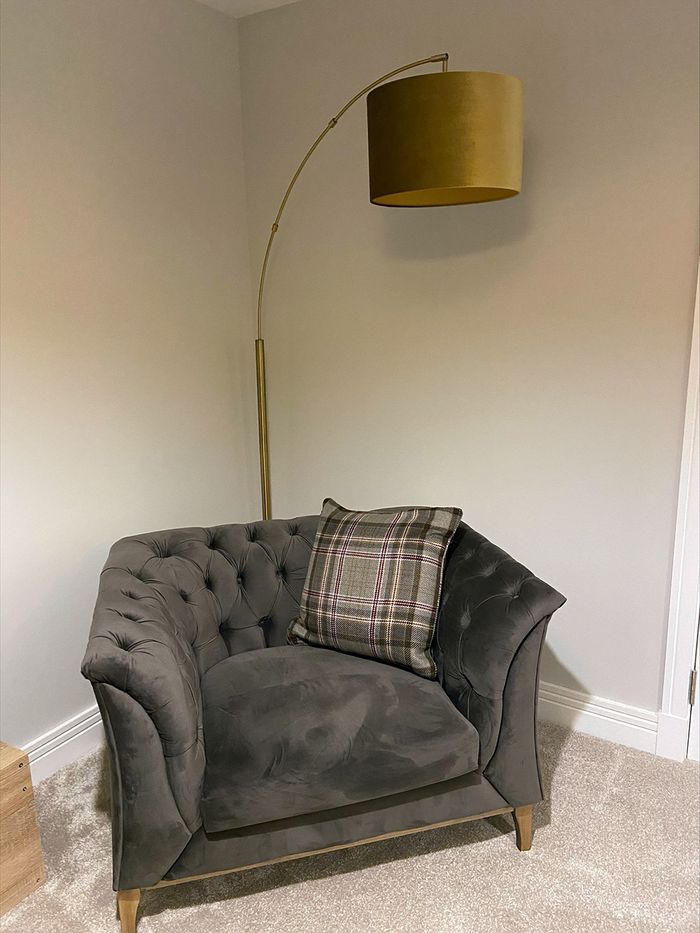 Chesterfield Modern Wood Armchair - Heather