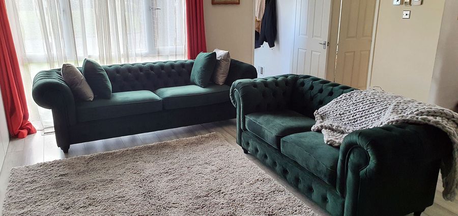 Chesterfield max 2 seater and 3 seater sofa by Georg