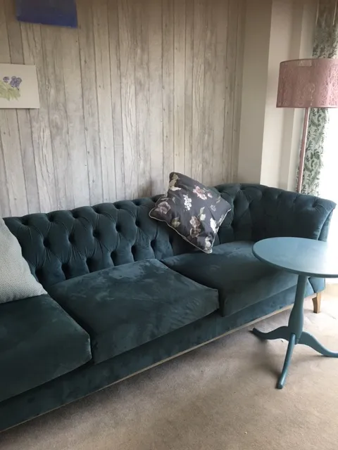 Chesterfield Modern Wood Sofa - Jenny