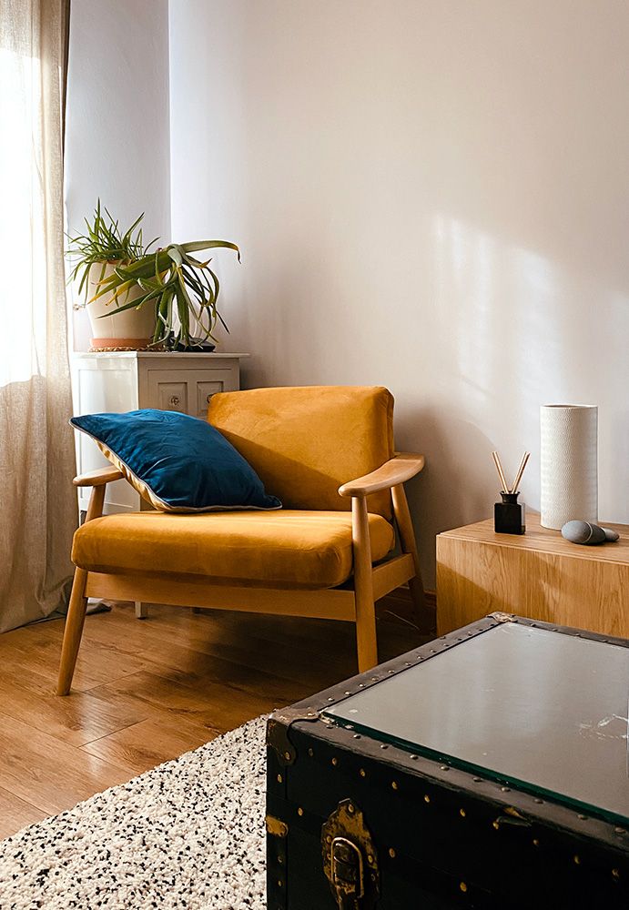 Mustard Demure armchair from Adriana