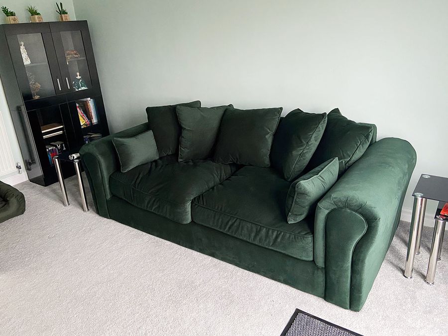 Baron green sofa by Deborah