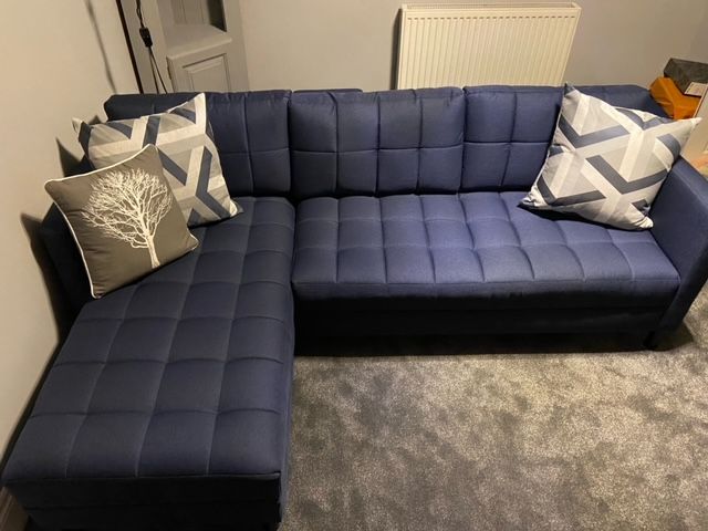 Blue Ludo corner sofa from Lisa