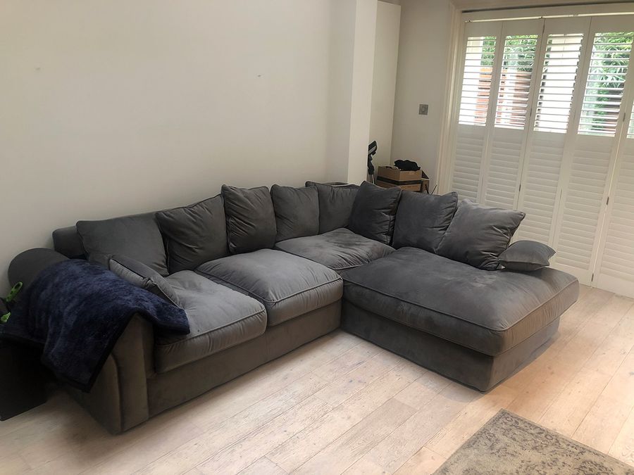 Grey Baron Corner Sofa from Harry